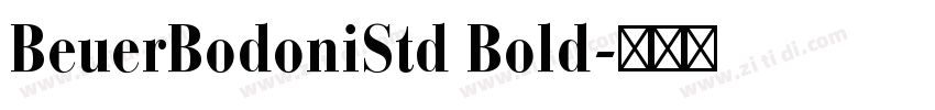 BeuerBodoniStd Bold字体转换
